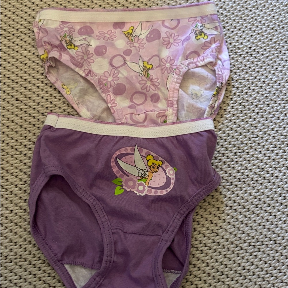 Panties 2 pair Disney Tinker Bell girls new size 4 cotton